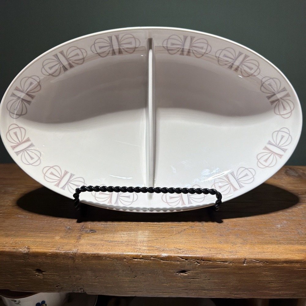 Franciscan, Merry Go Round, 11" Oval Divided Dish Tray Serving MCM READ